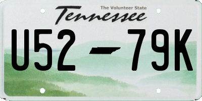 TN license plate U5279K