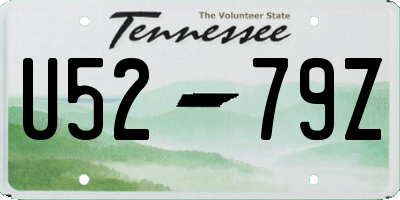 TN license plate U5279Z