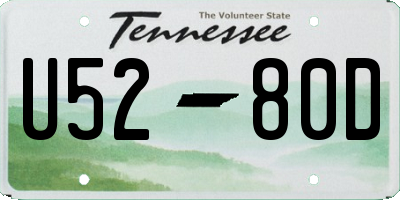 TN license plate U5280D