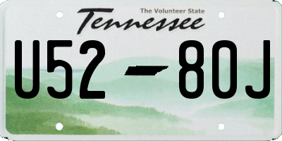 TN license plate U5280J