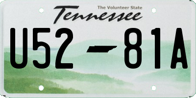 TN license plate U5281A