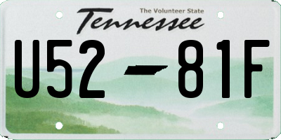 TN license plate U5281F