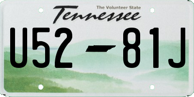 TN license plate U5281J
