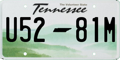 TN license plate U5281M