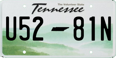 TN license plate U5281N