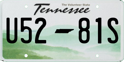 TN license plate U5281S