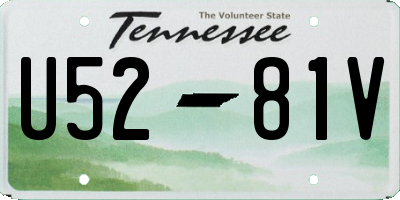 TN license plate U5281V