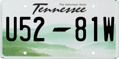TN license plate U5281W