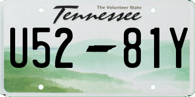 TN license plate U5281Y