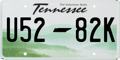 TN license plate U5282K