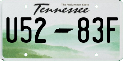 TN license plate U5283F