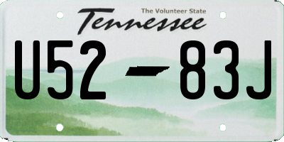 TN license plate U5283J