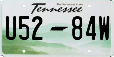 TN license plate U5284W