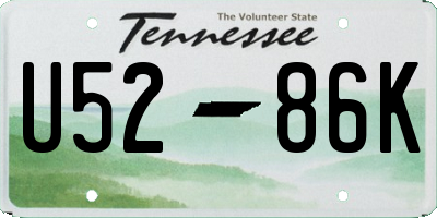 TN license plate U5286K
