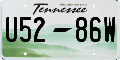 TN license plate U5286W