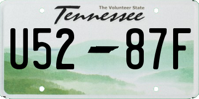 TN license plate U5287F