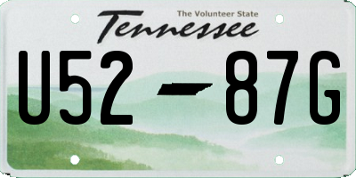 TN license plate U5287G