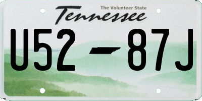 TN license plate U5287J