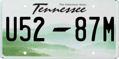 TN license plate U5287M