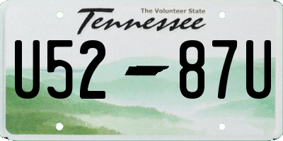 TN license plate U5287U