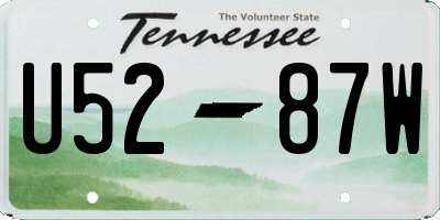 TN license plate U5287W