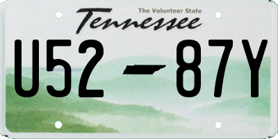 TN license plate U5287Y