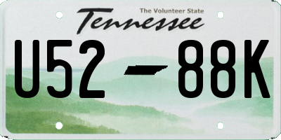 TN license plate U5288K