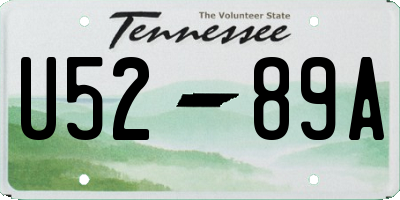 TN license plate U5289A