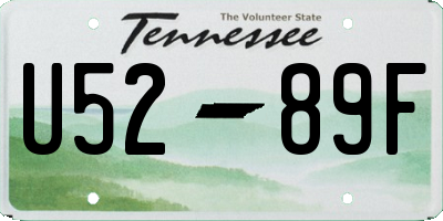 TN license plate U5289F