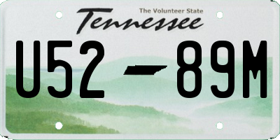 TN license plate U5289M