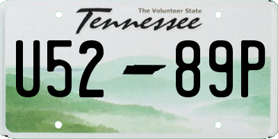 TN license plate U5289P