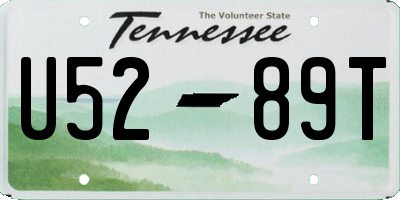 TN license plate U5289T