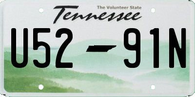 TN license plate U5291N
