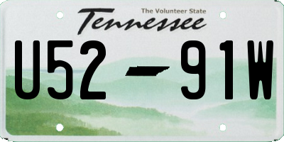 TN license plate U5291W