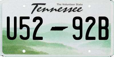 TN license plate U5292B