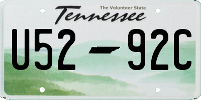 TN license plate U5292C