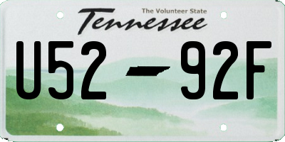 TN license plate U5292F
