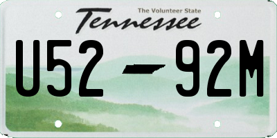 TN license plate U5292M