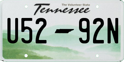 TN license plate U5292N