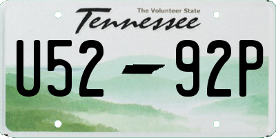 TN license plate U5292P