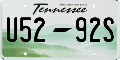 TN license plate U5292S