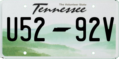 TN license plate U5292V