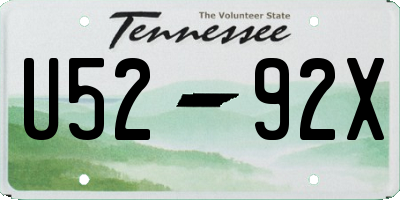 TN license plate U5292X