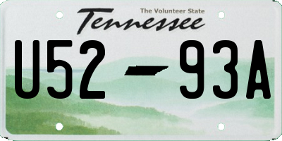 TN license plate U5293A