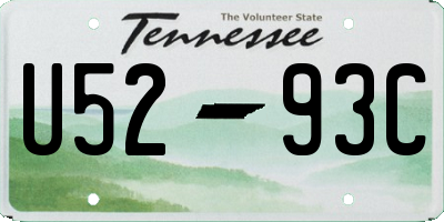 TN license plate U5293C