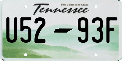 TN license plate U5293F