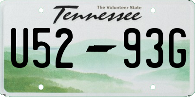 TN license plate U5293G