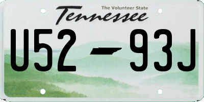 TN license plate U5293J