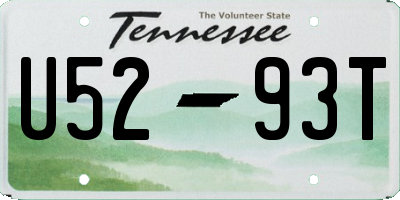 TN license plate U5293T