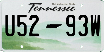 TN license plate U5293W